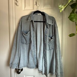 Light Blue Denim Shirt Jacket
